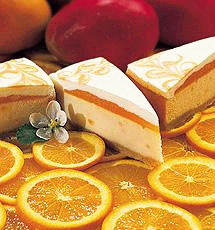 ٵ Mango Swirl Cheesecake